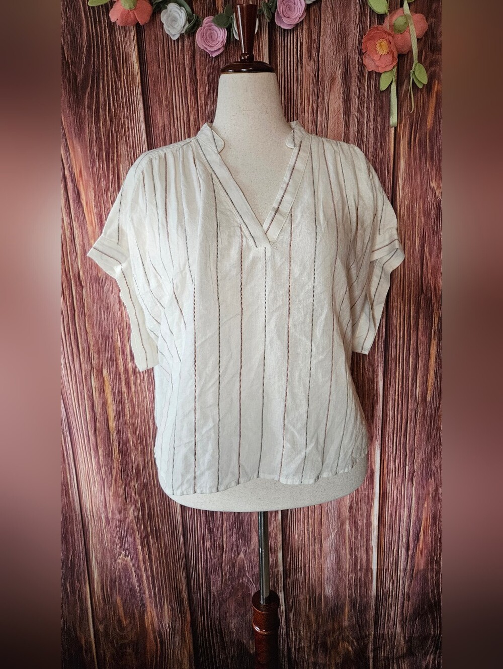 NWT A.n.a Linen Blend Camp Shirt Size XXL